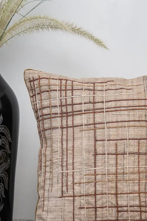 Craftroots Ivory Silk Cushion Cover