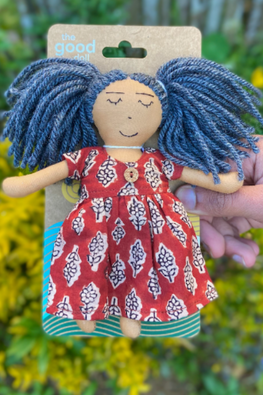 The Good Gift Single Doll" Sindhu" Hand Sewn Cotton Toy