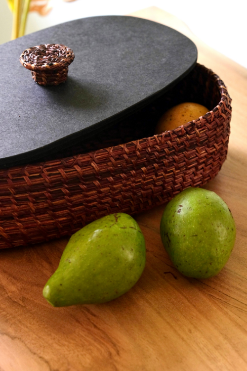 Kadam Haat Handmade Sikki Bread Box With Lid