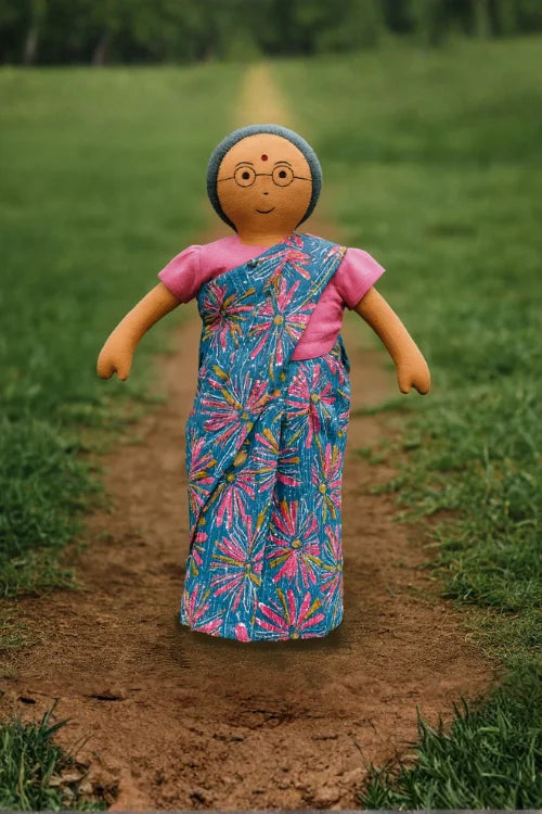 The Good Doll Nilah'S Patti 12 Inch Girl Doll Blue Saree