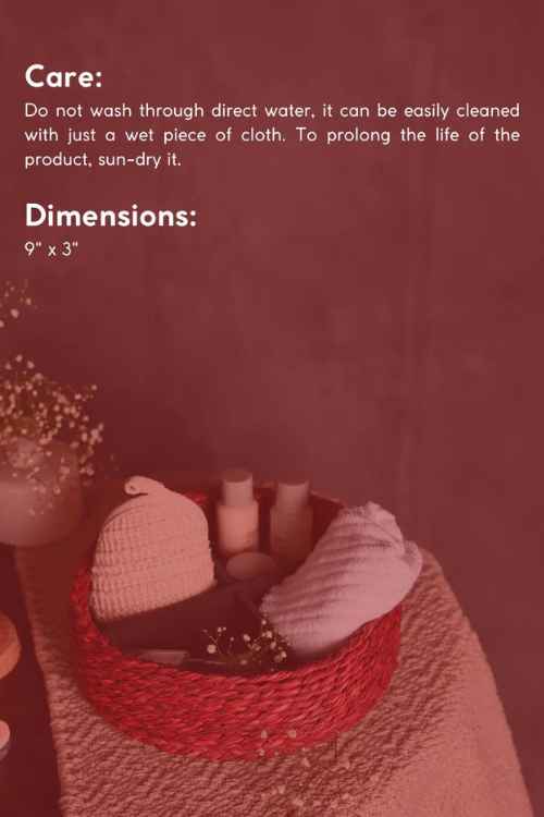 Kadam Haat Handmade Sabai Grass Jewellery Box - Red