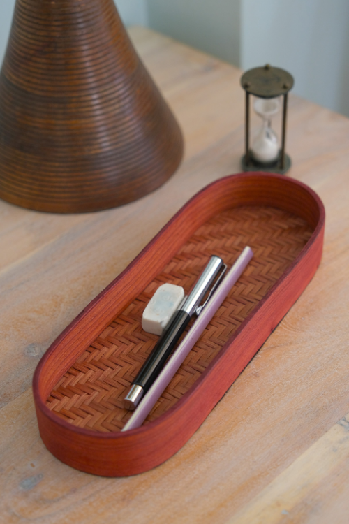 Kadam HaatHandmade Bamboo Bedside Tray - (Set of 2) - Brown