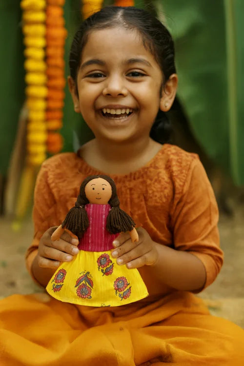 The Good Doll Nilah 12 Inch Girl Doll Classic Yellow Skirt Blouse Set