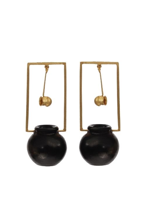 'Kabbish 'Gagri-Pyau Gift Box' Black Pottery, Terracotta, Set'