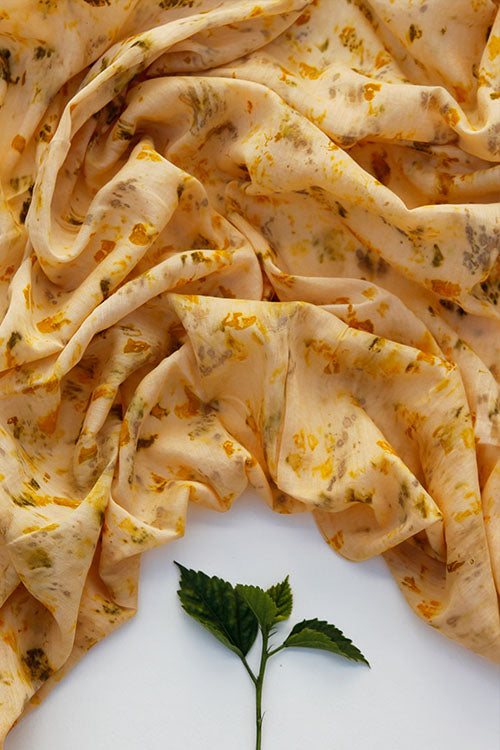 Mulya "GIRA" Eco Printed Cotton Silk Yardage