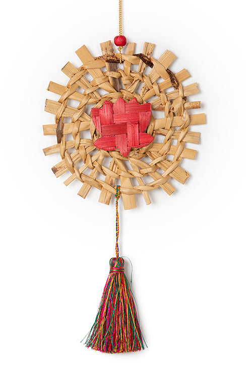 Greenkraft Mandala Lotus Handcrafted Banana Hanging - Set Of 2