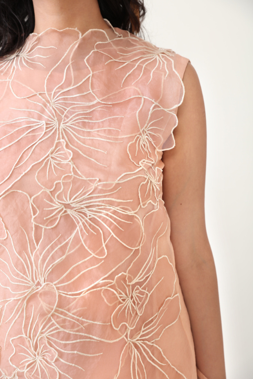 Chambray & Co.'S Gaia Resham Thread Emboirdered Silk Coord Set