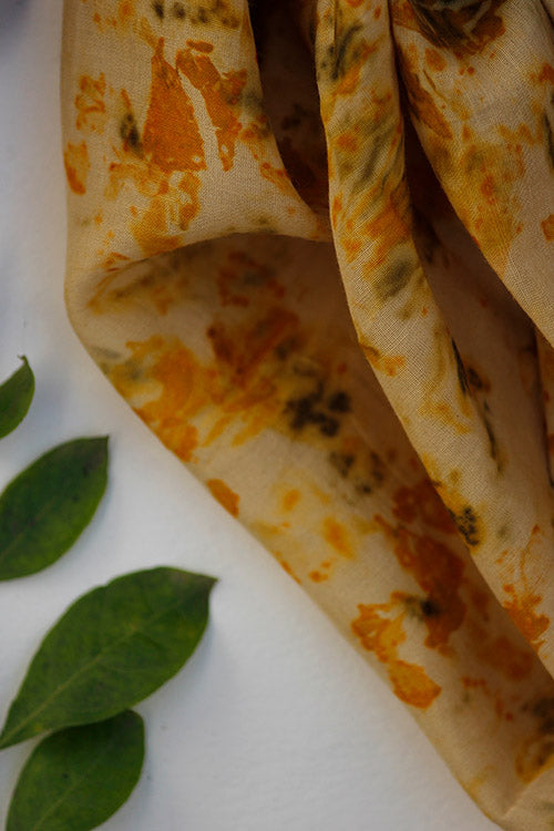 Mulya " YAMI" Eco Printed Cotton Silk Yardage