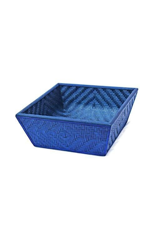 Kadam Haat Handmade Bamboo Fruit Basket – Medium (Indigo)
