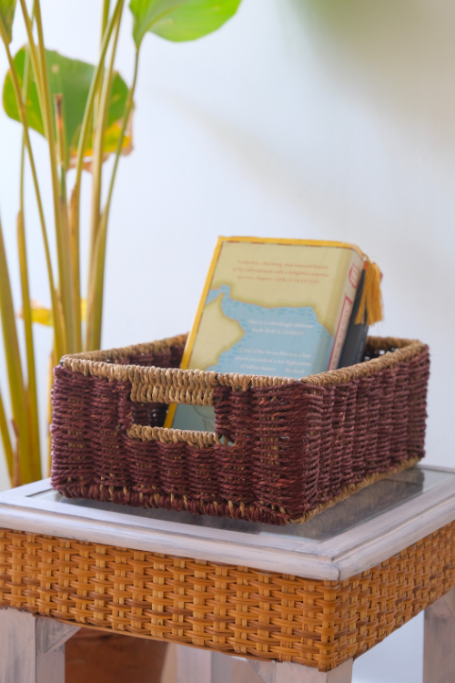 Kadam Haat Handmade Brown Bathroom Organiser Set Of 2