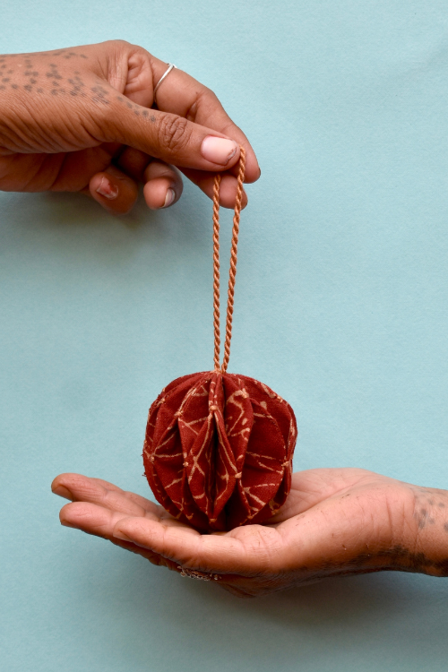 Okhai 'Nutcracker' Pure Cotton Hand Embroidered Christmas Ornament