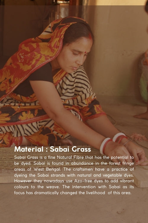 Kadam Haat Handmade Sabai Grass Roti Box - Brown