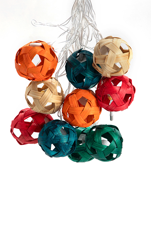 Greenkraft Multicoloured Star Full Moon Handcrafted bamboo String Light