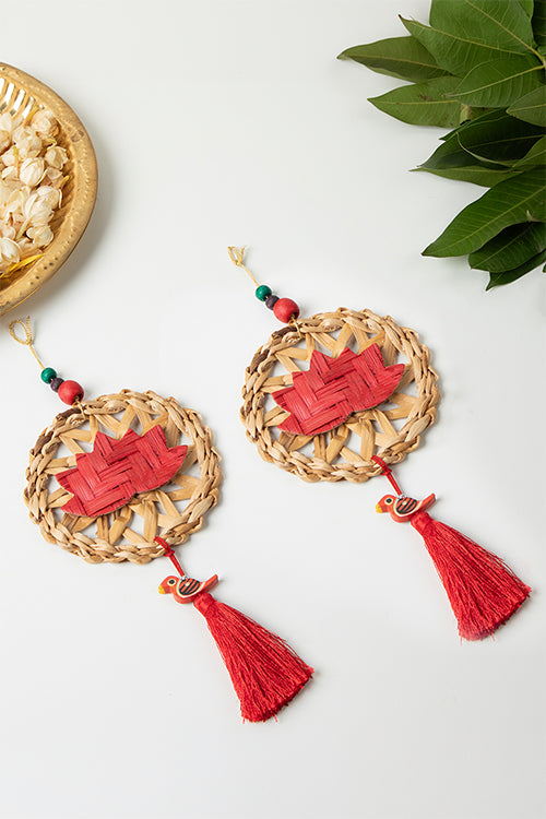 Greenkraft Chakra Lotus Handcrafted Banana Hanging - Set Of 2