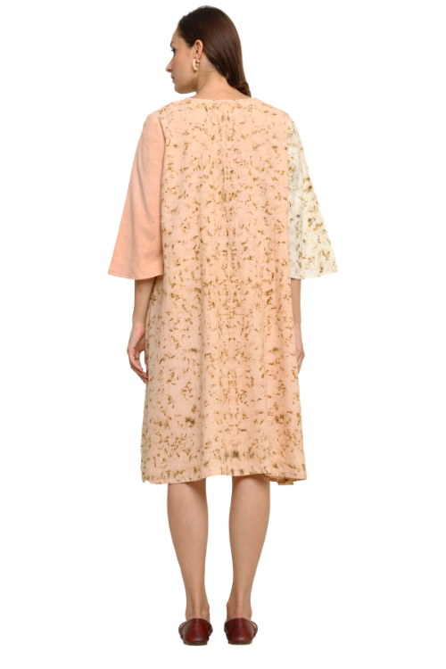 Bageeya "Sunrise Meadow" Natural Dyed Handwoven Cotton Button Down Dress