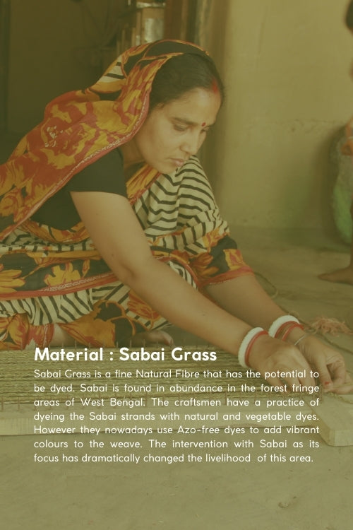 Kadam Haat Handmade Sabai Grass Roti Box - Green