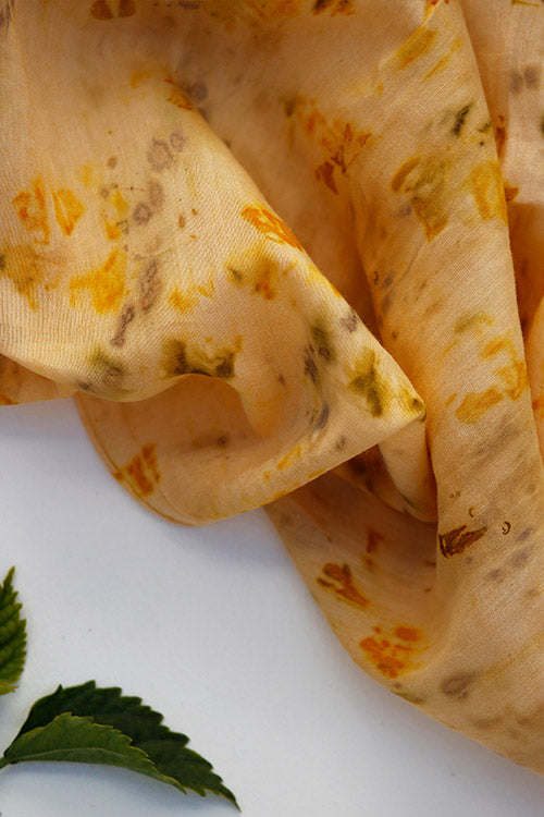 Mulya "GIRA" Eco Printed Cotton Silk Yardage