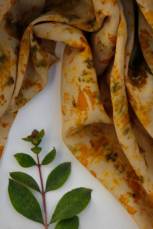 Mulya " YAMI" Eco Printed Cotton Silk Yardage