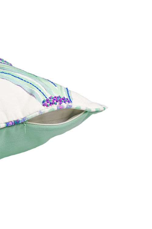 Onset Homes Sprig Cushion Cover-Turquoise-20X20