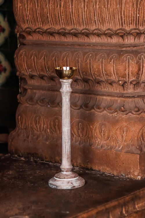 Sirohi White Wood Candlestands