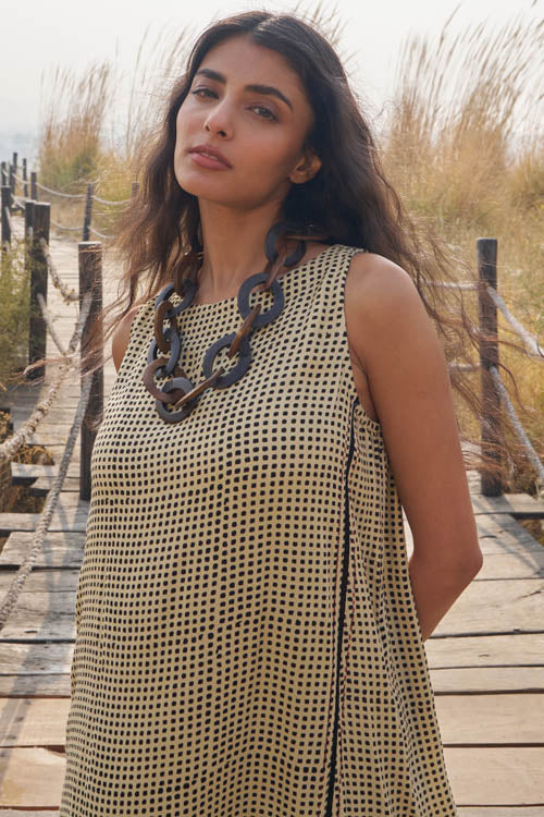 Dharan Kantha Embroidery "Black Glam Co-Ord Set"