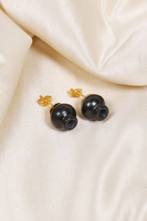 'Kabbish 'Kalash Black And Gold Gift Box' Black Pottery