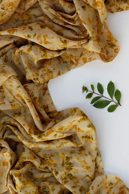 Mulya " YAMI" Eco Printed Cotton Silk Yardage