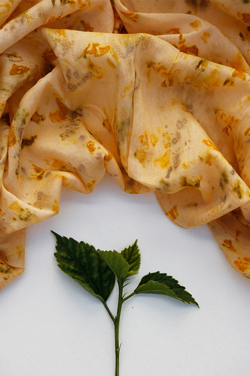 Mulya "GIRA" Eco Printed Cotton Silk Yardage