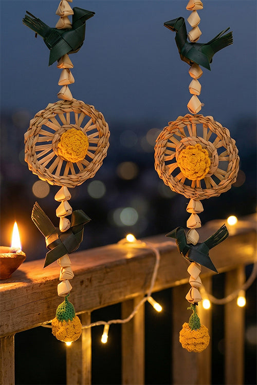 Greenkraft Pakshi Handcrafted Chamba Streamer - Set Of 2