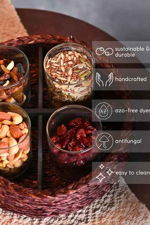 Kadam Haat Handmade Sabai Grass Jewellery Box - Brown