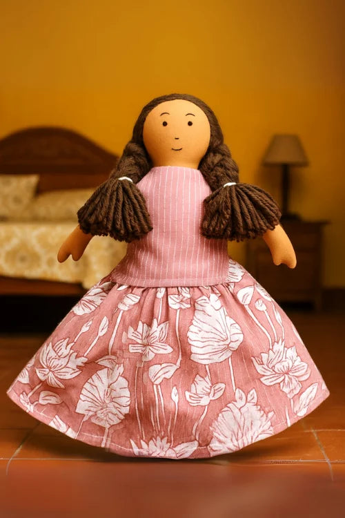 The Good Doll Nilah 12 Inch Girl Doll Classic Pink Skirt Blouse Set