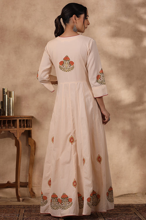 Shuddhi Peach And Orange Long Dress