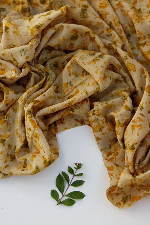 Mulya " YAMI" Eco Printed Cotton Silk Yardage