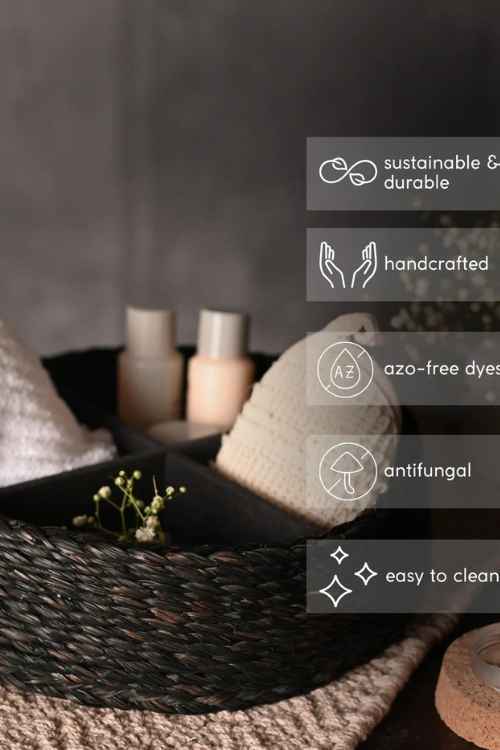 Kadam Haat Handmade Sabai Grass Jewellery Box - Black