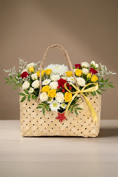 Greenkraftviera Handcrafted Bamboo Basket