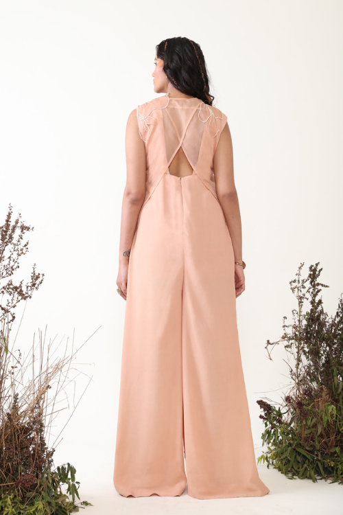 Chambray & Co.'S Gaia Resham Thread Emboirdered Silk Coord Set