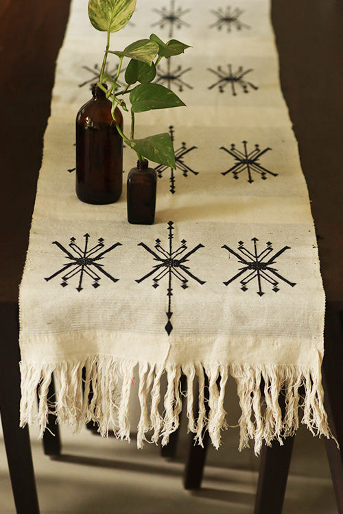Okhai "Dhansiri" Handwoven Pure Cotton Table Runner