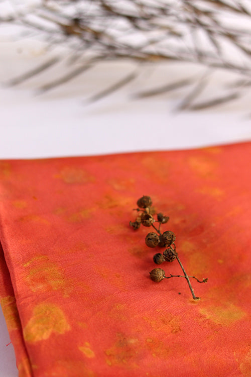 Mulya "Kumudh" Eco Printed Habutai Silk Yardage