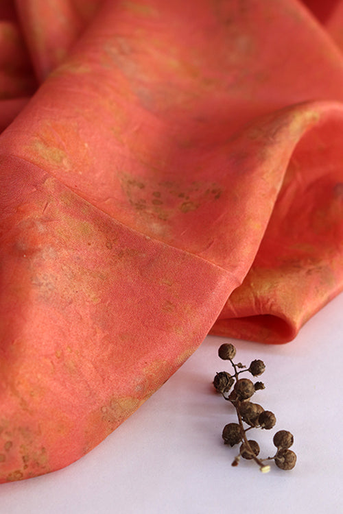 Mulya "Kumudh" Eco Printed Habutai Silk Yardage