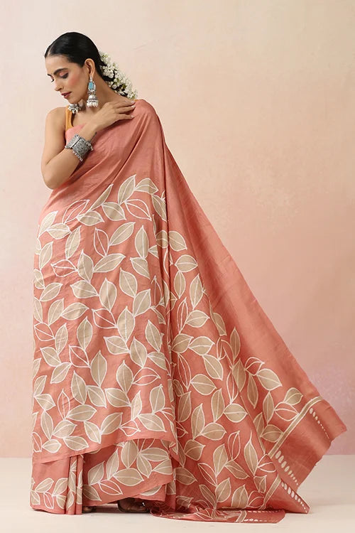 GC 'Bloom' Handwoven Hand Batik Pure Silk with SilkMark Saree