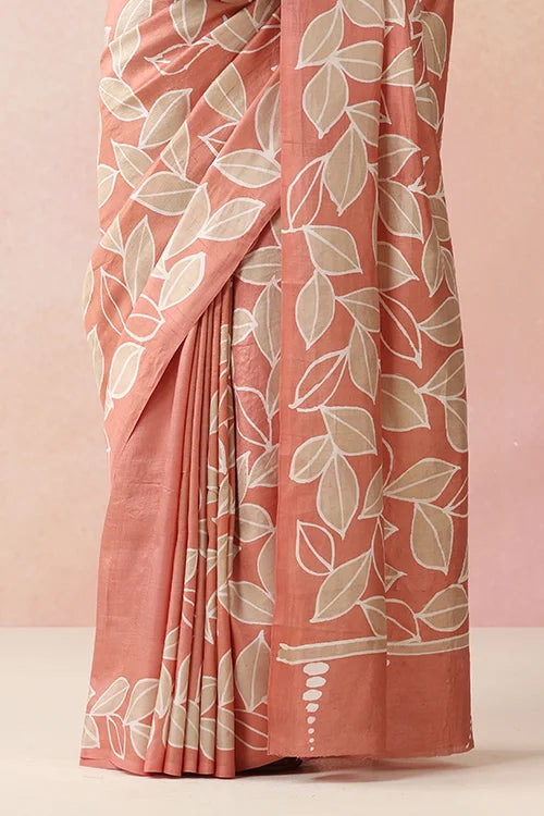 GC 'Bloom' Handwoven Hand Batik Pure Silk with SilkMark Saree