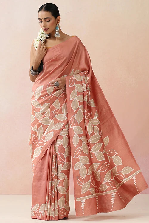 GC 'Bloom' Handwoven Hand Batik Pure Silk with SilkMark Saree