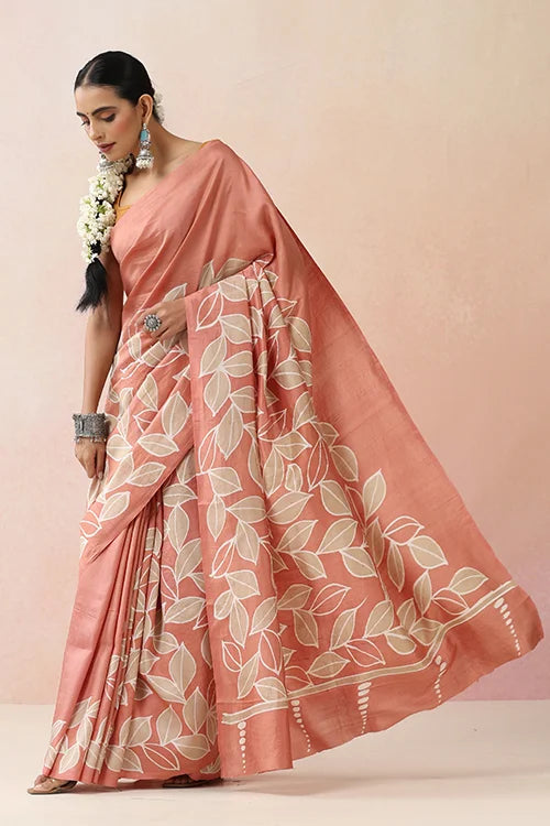 GC 'Bloom' Handwoven Hand Batik Pure Silk with SilkMark Saree