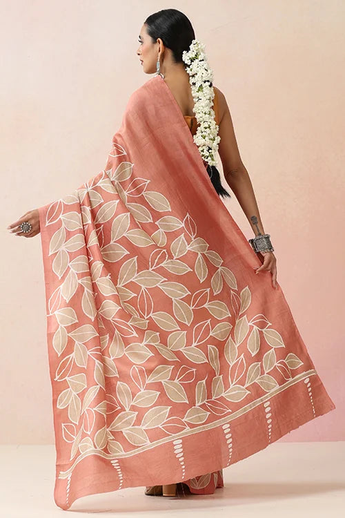 GC 'Bloom' Handwoven Hand Batik Pure Silk with SilkMark Saree
