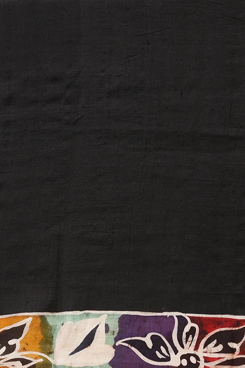 GC 'Canvas' Handwoven Hand Batik Pure Silk with SilkMark Saree