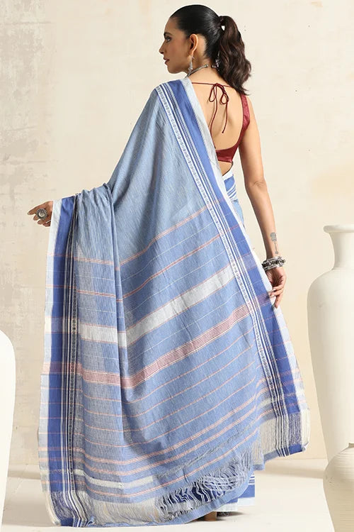 Punarjeevana Indigo Body White Indigo Border Reversible Anne Hejje