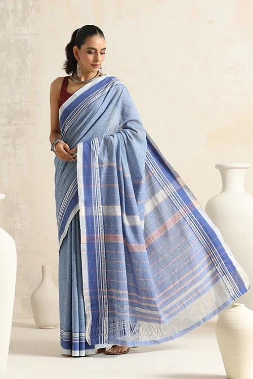 Punarjeevana Indigo Body White Indigo Border Reversible Anne Hejje