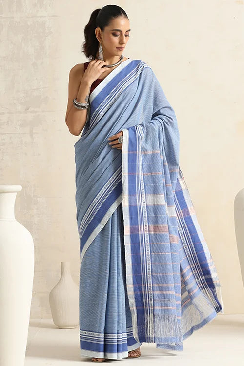 Punarjeevana Indigo Body White Indigo Border Reversible Anne Hejje