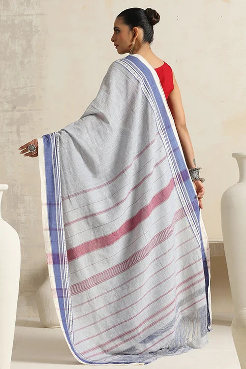 Punarjeevana Light Indigo Body Indigo  Border Reversible Anne Hejje