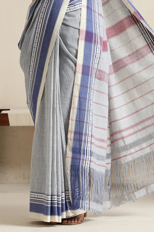 Punarjeevana Light Indigo Body Indigo  Border Reversible Anne Hejje